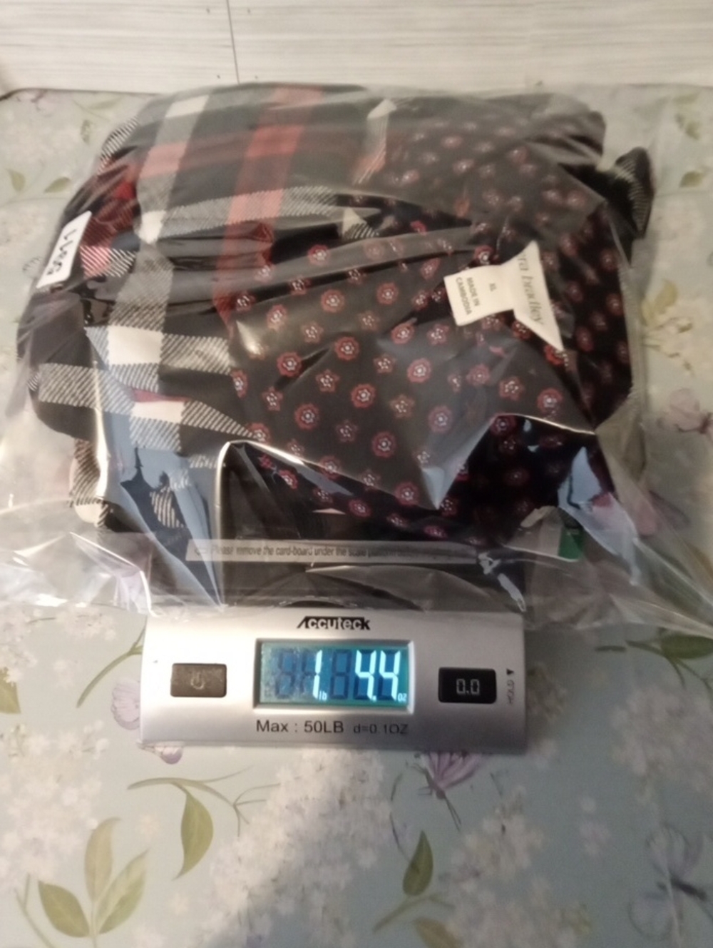 Vera Bradley Black, Red and White Plaid Pajama Set with Polka Dot Trim - Picture 7 of 7